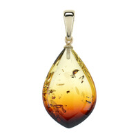 9K Baltic Amber Gold Pendant