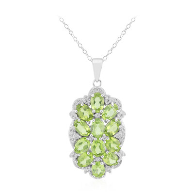 Burmese Peridot Silver Necklace