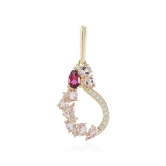 9K Nigerian Pink Tourmaline Gold Pendant (Adela Gold)