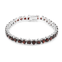 Garnet Silver Bracelet