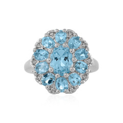 Sky Blue Topaz Silver Ring