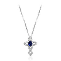 14K Ceylon Sapphire Gold Necklace (CIRARI)