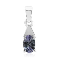 Unheated Tanzanite Silver Pendant