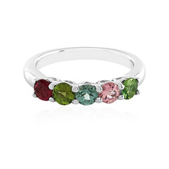 Fancy Tourmaline Silver Ring