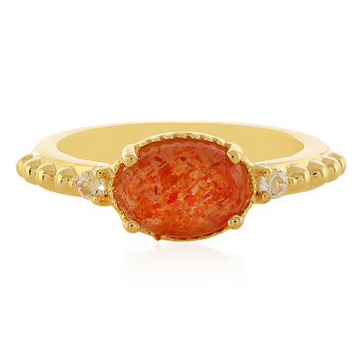 Sunstone Silver Ring