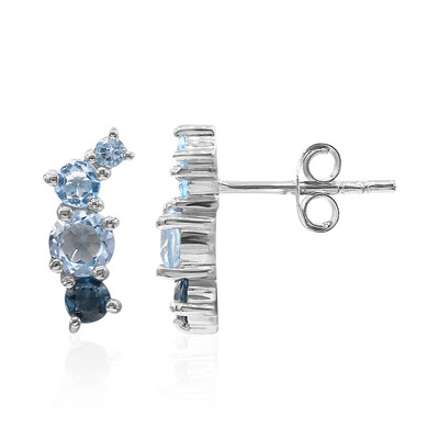 Sky Blue Topaz Silver Earrings