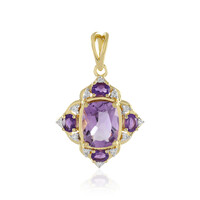 Rose de France Amethyst Silver Pendant