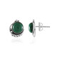 Malachite Silver Earrings (Desert Chic)