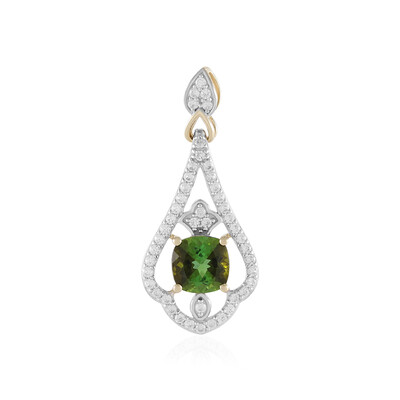 9K Brazilian Green Tourmaline Gold Pendant (SUHANA)