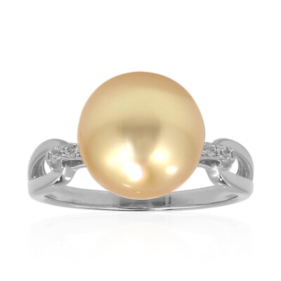 Kabira Golden South Sea Pearl Silver Ring (TPC)