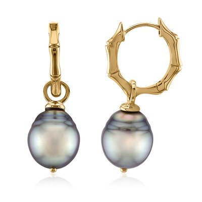 Tahitian Pearl Silver Earrings (TPC)