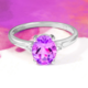 Rose de France Amethyst Silver Ring