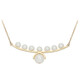 9K White Freshwater Pearl Gold Necklace