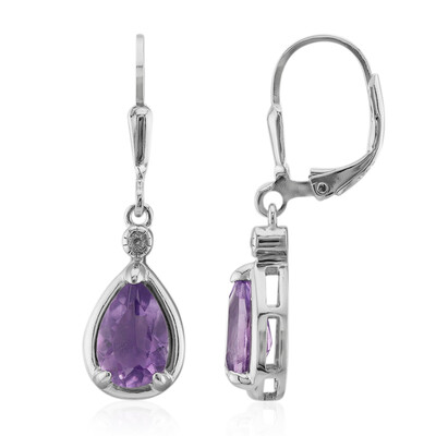 Amethyst Silver Earrings