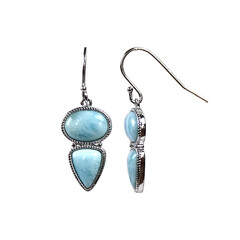 Larimar Silver Earrings