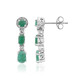 Brazilian Emerald Silver Earrings