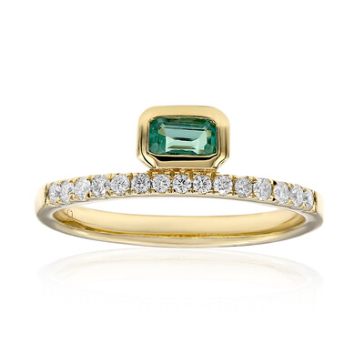 14K AAA Zambian Emerald Gold Ring (CIRARI)