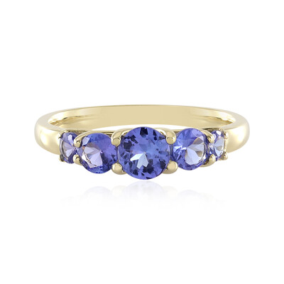 9K AAA Tanzanite Gold Ring (de Melo)