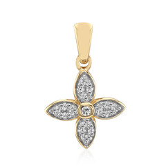 9K SI1 (G) Diamond Gold Pendant