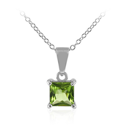 Burmese Peridot Silver Necklace