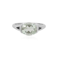 Green Amethyst Silver Ring