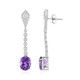 Siberian Amethyst Silver Earrings (de Melo)