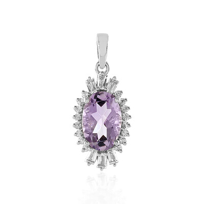 Rose de France Amethyst Silver Pendant