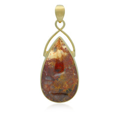 Java Plume Agate Silver Pendant