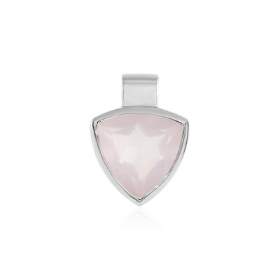 Rose Quartz Silver Pendant (MONOSONO COLLECTION)