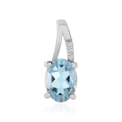 Sky Blue Topaz Silver Pendant