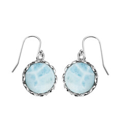 Larimar Silver Earrings