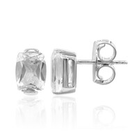 White Topaz Silver Earrings