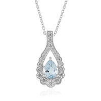 Brazilian Aquamarine Silver Necklace