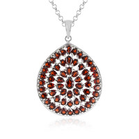 Mozambique Garnet Silver Necklace