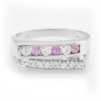 Ceylon Pink Sapphire Silver Ring