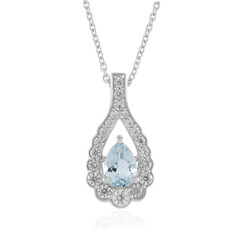 Brazilian Aquamarine Silver Necklace