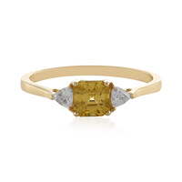 9K Yellow Zircon Gold Ring (Adela Gold)