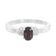 Chocolate Zircon Silver Ring