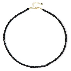 Black Spinel Silver Necklace