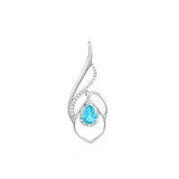 Paraiba Color Topaz Silver Pendant