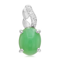 Imperial Chrysoprase Silver Pendant