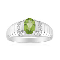 Burmese Peridot Silver Ring