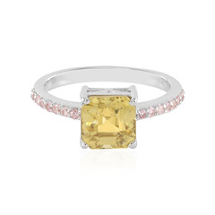 Yellow Zircon Silver Ring (Adela Silber)