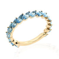 9K Ofiki Aquamarine Gold Ring