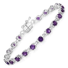 Zambian Amethyst Silver Bracelet