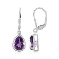 Moroccan Amethyst Silver Earrings