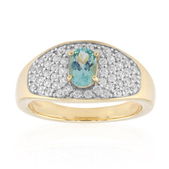 9K Teal Tourmaline Gold Ring (Mark Kaufman)