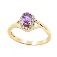 9K Unheated Ceylon Purple Sapphire Gold Ring