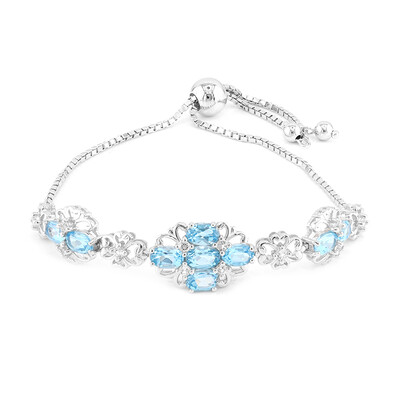 Swiss Blue Topaz Silver Bracelet