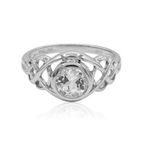 White Topaz Silver Ring